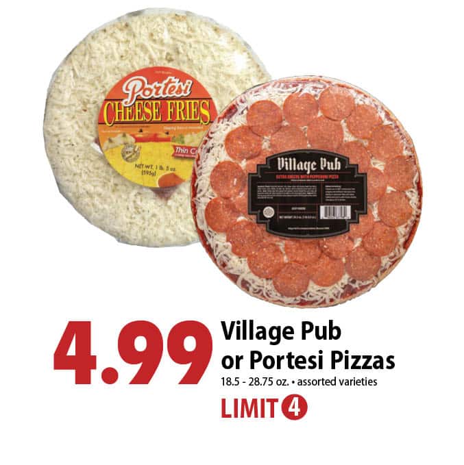 Village Pub or Portesi Pizzas