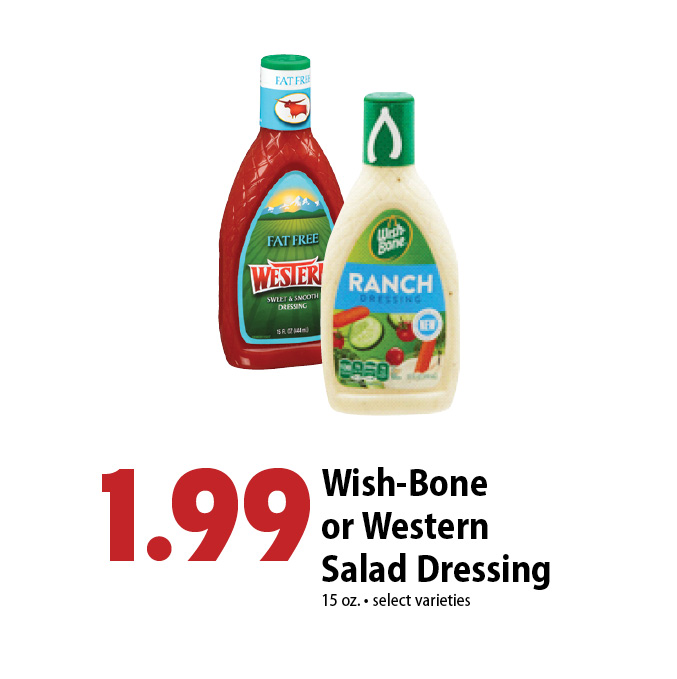 1.99 wish-bone or western salad dressing