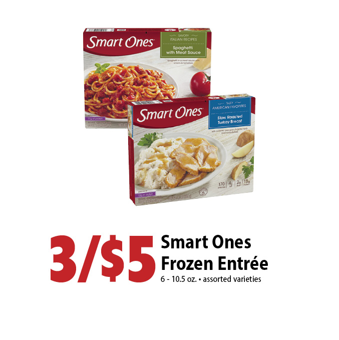 3/$5 smart ones frozen entree