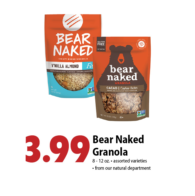 3.99 bear naked granola
