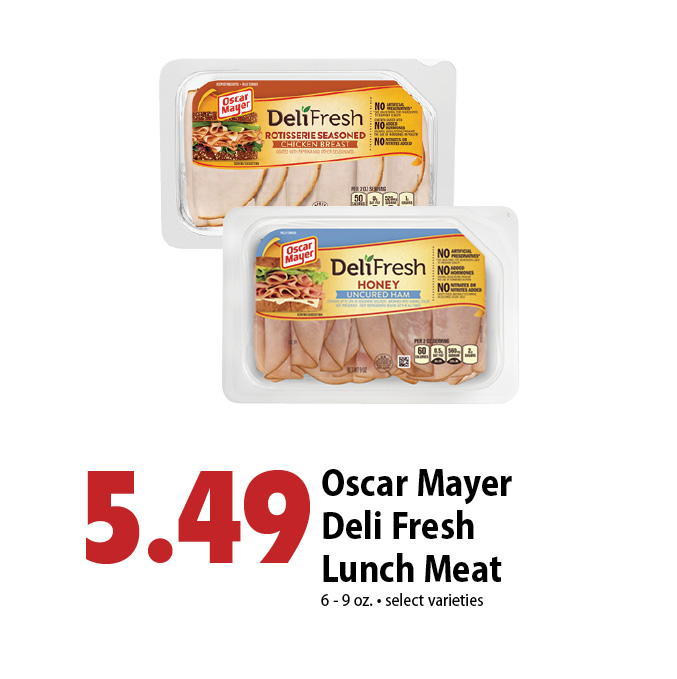 5.49 oscar mayer deli fresh lunch meat