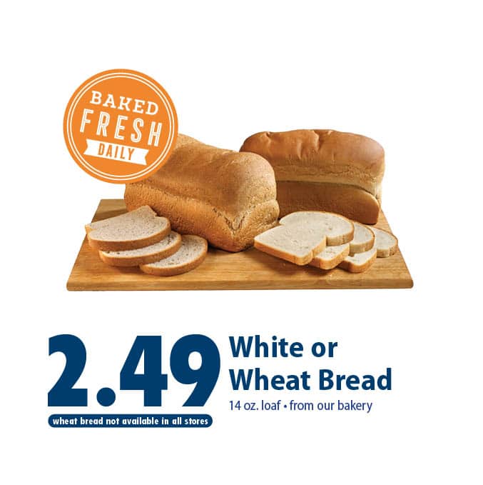 white or wheat bread