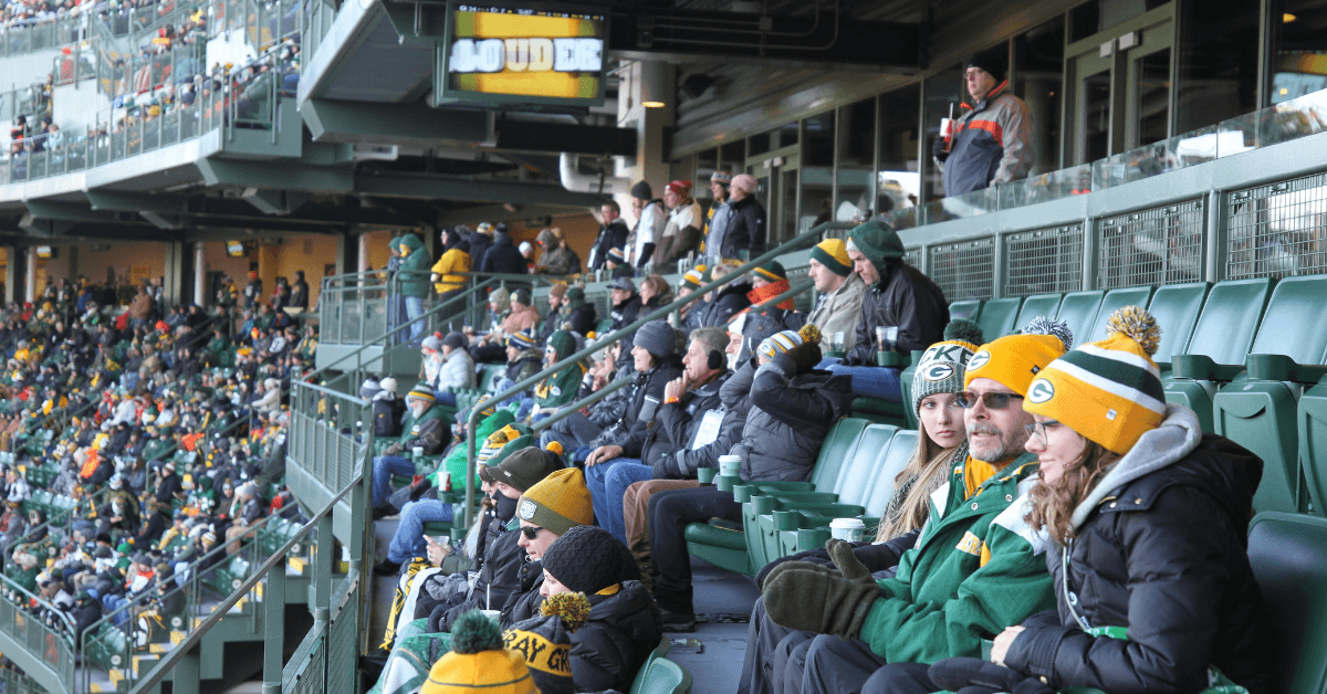 packers fans inside lambeau field