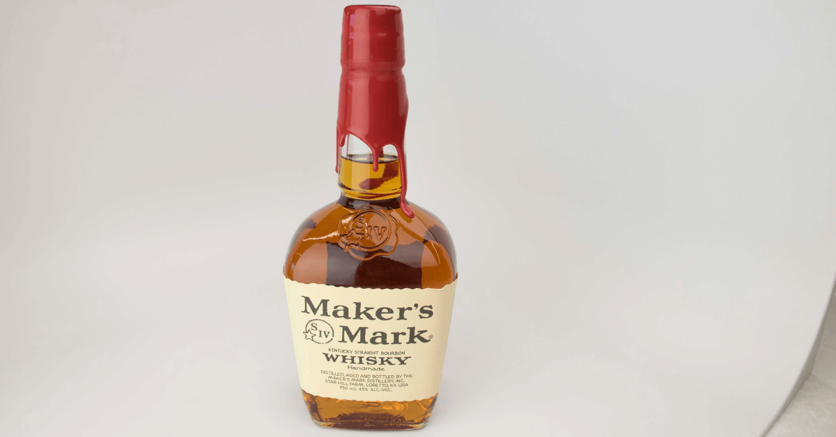 maker's mark whiskey bottle