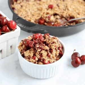 Dark Chocolate Cherry Crisp