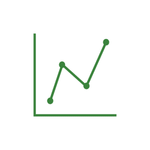 green line chart