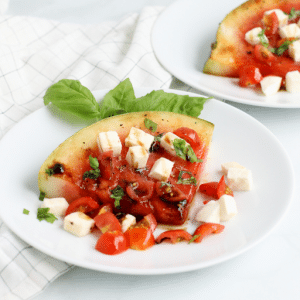 Honey Grilled Watermelon Caprese Salad