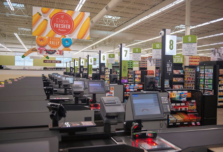 Image of checkouts at a Festival Foods location