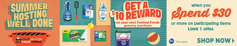 $10 reward when you shop P&G