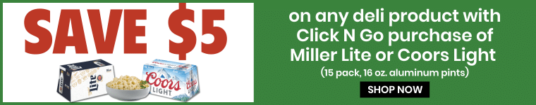 Save $5 with Miller and Coors