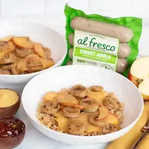 apple chicken sausage with honey mustard