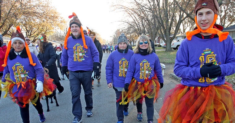 Guests participating in Turkey Trot