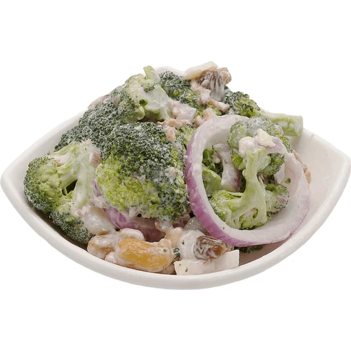 broccoli cashew salad on a plate