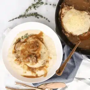 french onion smothered pork chops