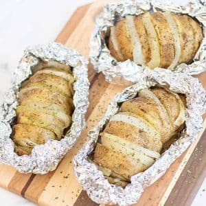 Grilled Hasselback Vidalia Onion Potatoes