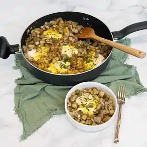 sausage and veggie breakfast skillet